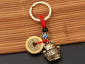 Adorno llavero GATO DE LA SUERTE